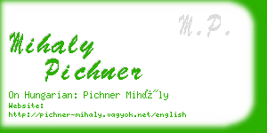 mihaly pichner business card